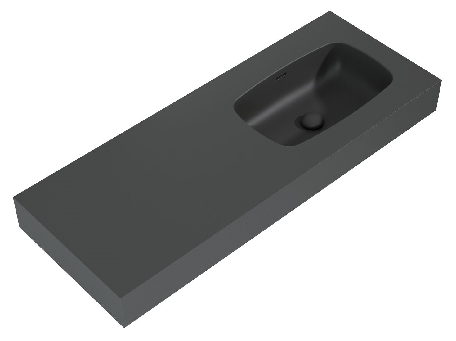 Elita Dimple lavabo 121x46 cm rectangulaire classique anthracite RE041202026010
