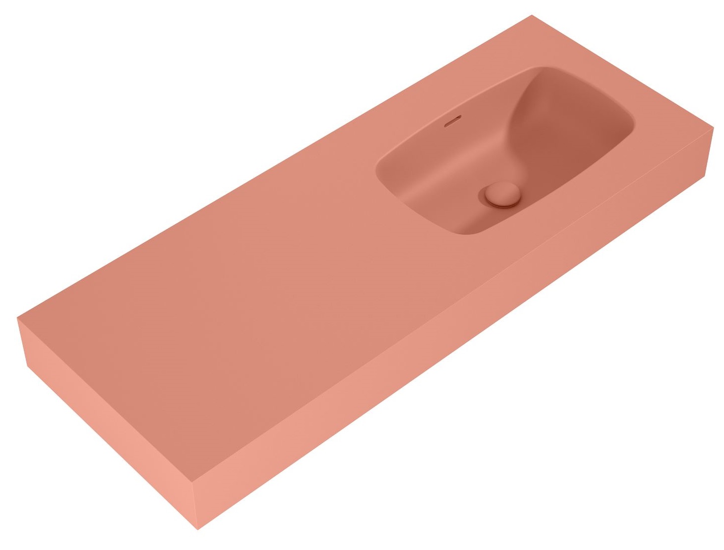 Elita Dimple lavabo 121x46 cm rectangulaire classique rose mat RE041202026600