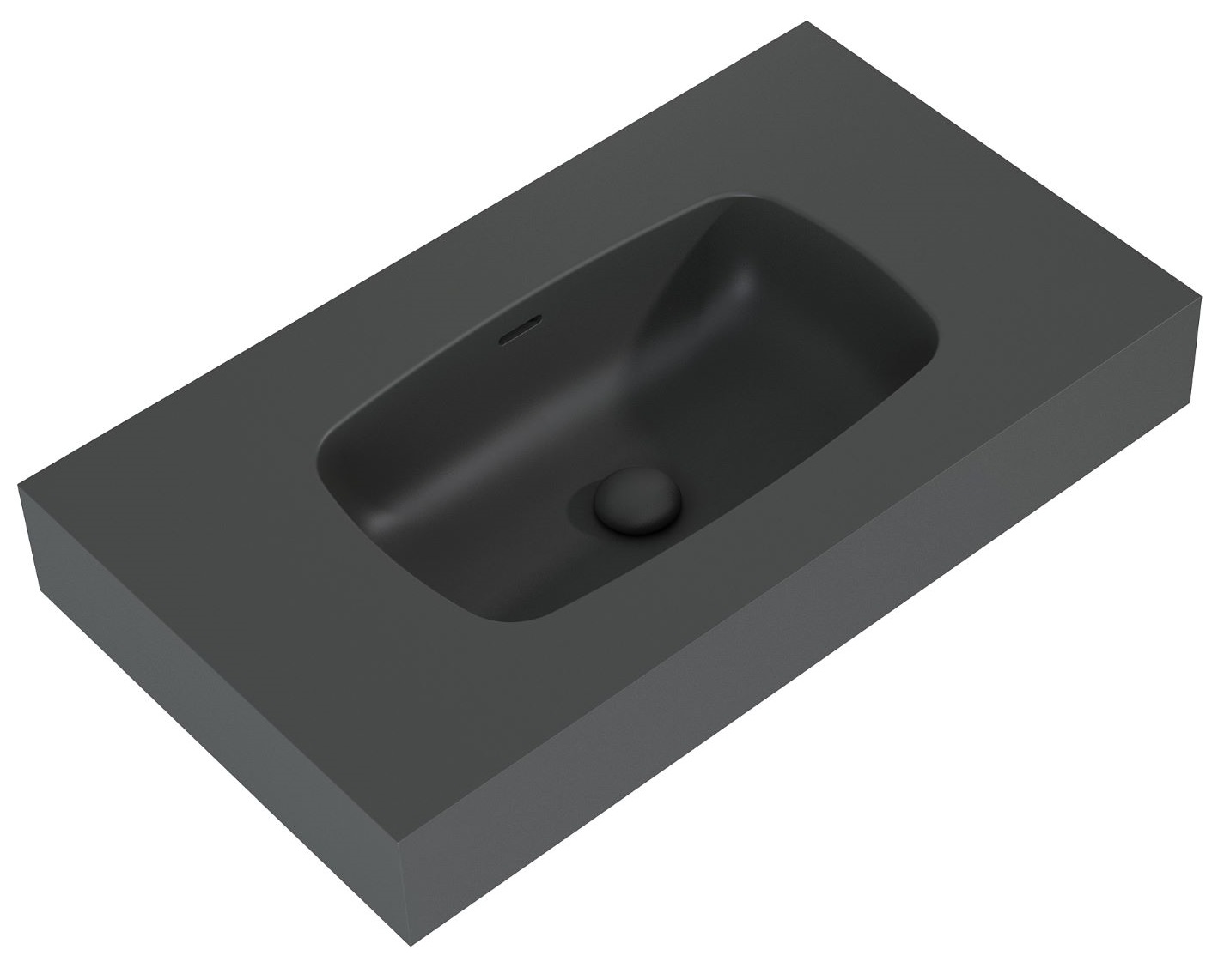 Elita Dimple lavabo 80.6x46 cm rectangulaire classique anthracite RE040800026010