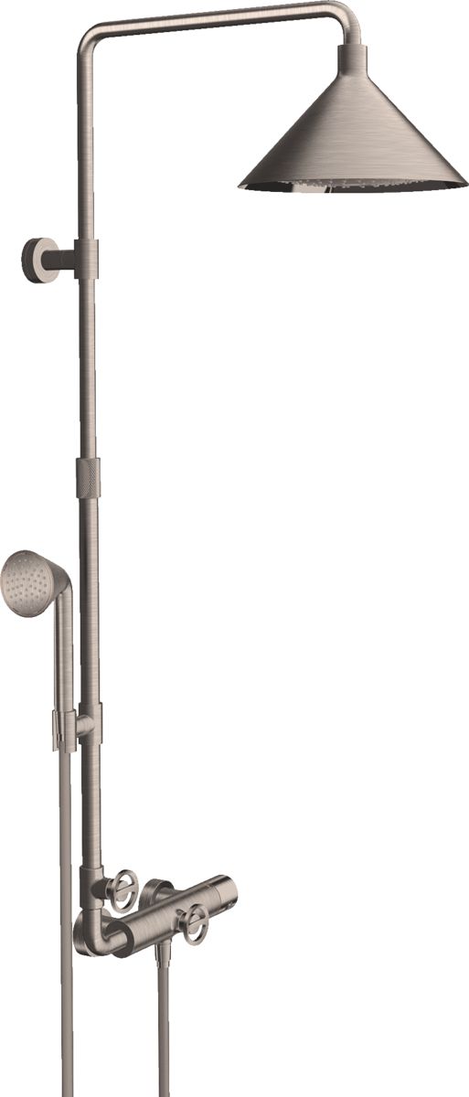 Axor Front ensemble de douche mural avec thermostat acier 26020800