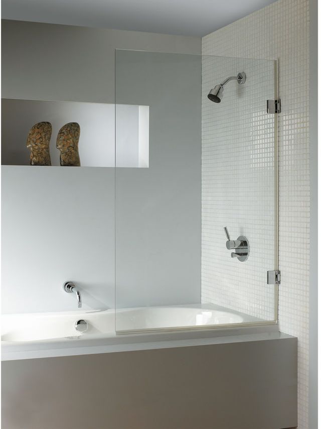 Riho Scandic paroi de baignoire 90 cm monobloc chrome brillant/verre transparent G001132120