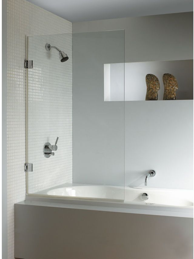 Riho Scandic paroi de baignoire 100 cm monobloc noir mat/verre transparent G001133121