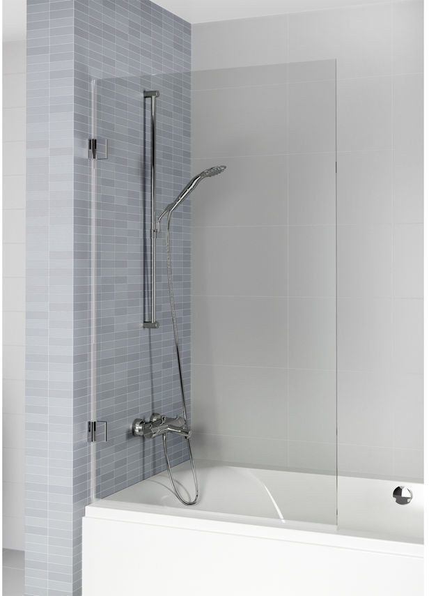 Riho Scandic paroi de baignoire 85 cm monobloc noir mat/verre transparent G001139121
