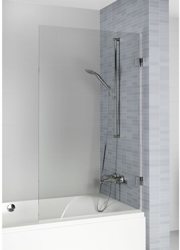 Riho Scandic paroi de baignoire 85 cm monobloc noir mat/verre transparent G001140121