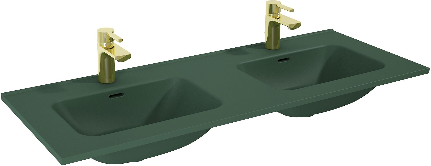 Elita Skappa lavabo 120.8x46 cm rectangulaire de meuble-double vert mat RE041203067010