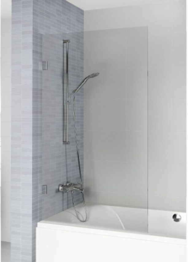 Riho Scandic paroi de baignoire 90 cm monobloc noir mat/verre transparent G001162121