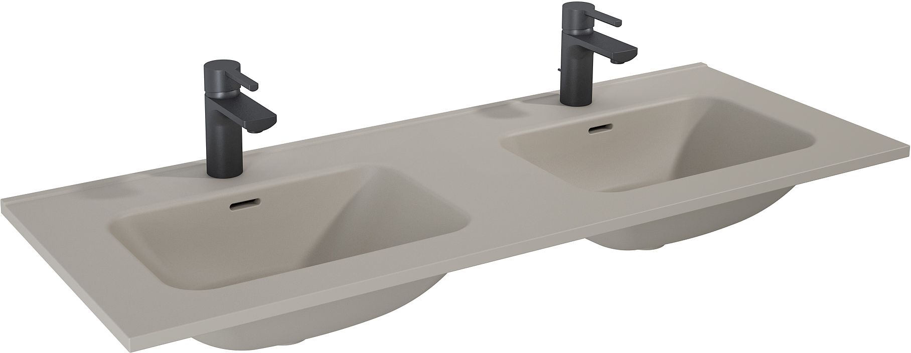 Elita Skappa lavabo 120.8x46 cm rectangulaire de meuble-double marron/beige RE041203067020