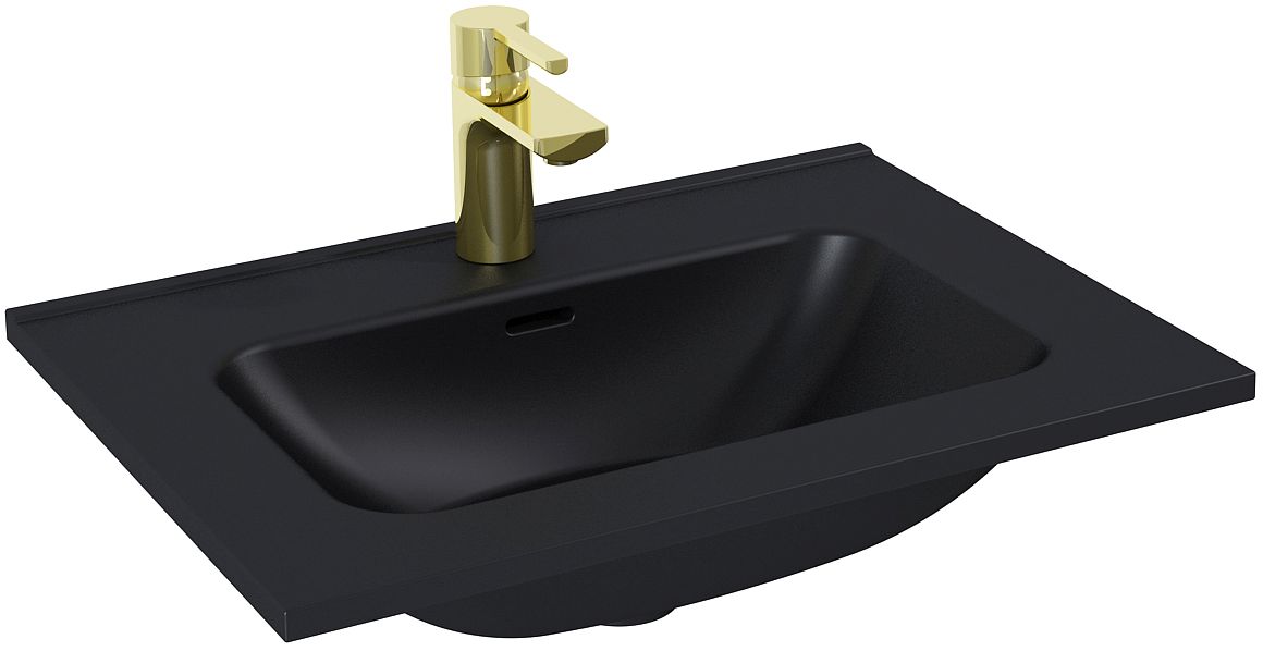 Elita Skappa lavabo 60.8x46 cm rectangulaire de meuble noir RE040603067160