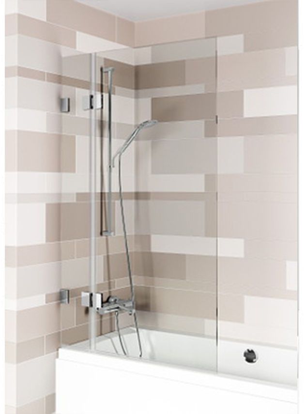 Riho Scandic paroi de baignoire 90 cm deux pièces chrome brillant/verre transparent G001153120