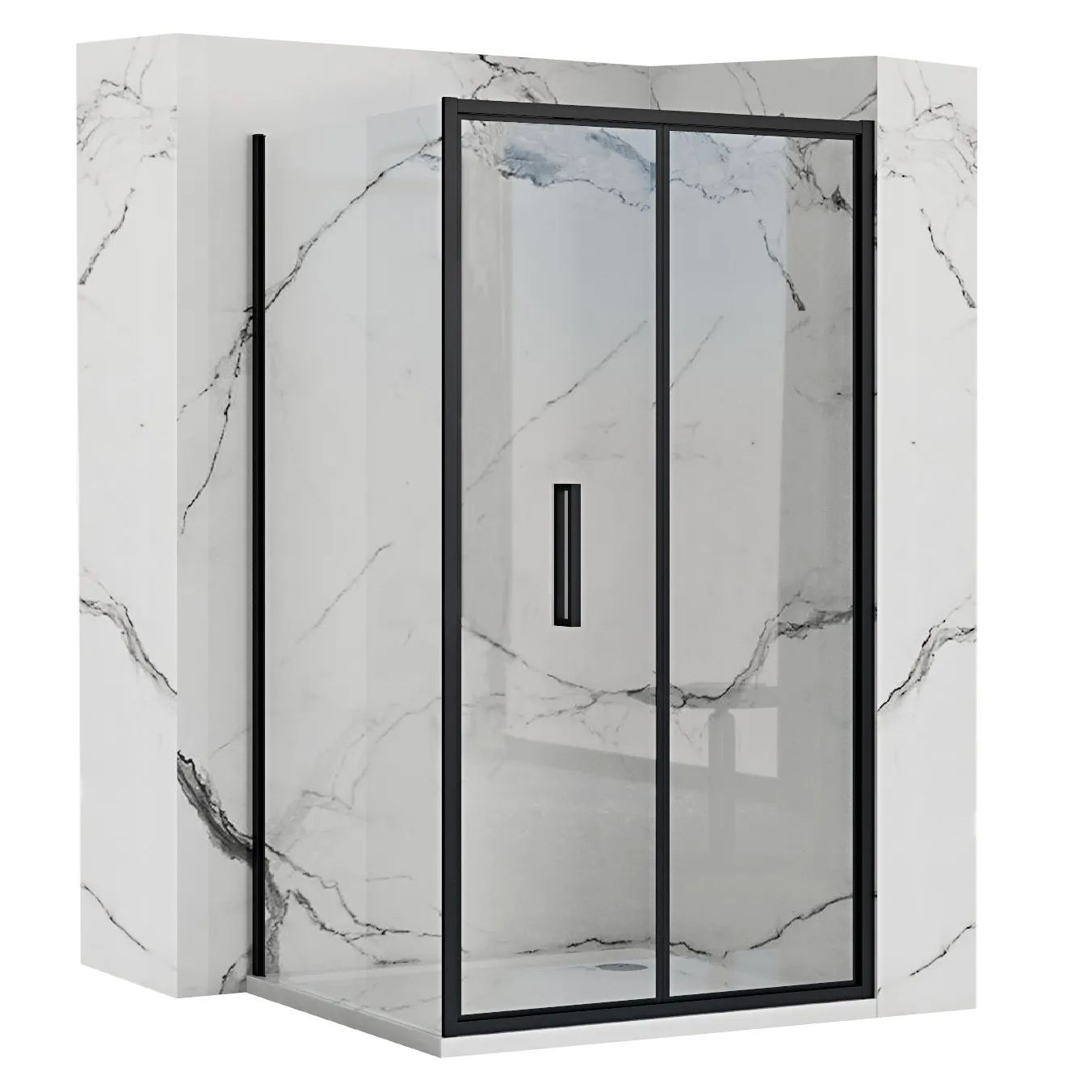 Set porte de douche Rea Rapid Fold REA-K6419, paroi de douche Rea Rapid REA-K6422