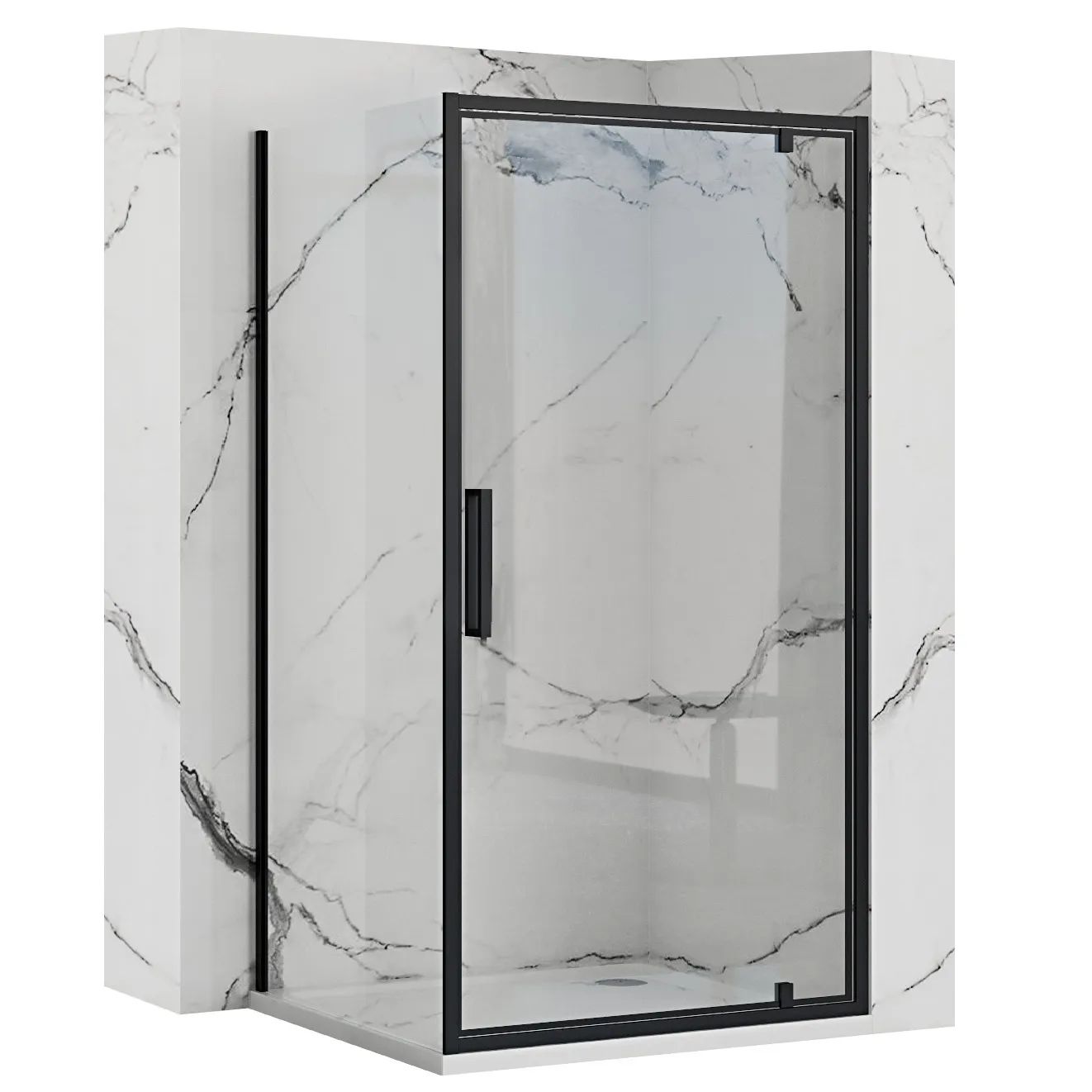 Set porte de douche Rea Rapid Swing REA-K6408, paroi de douche Rea Rapid REA-K6421