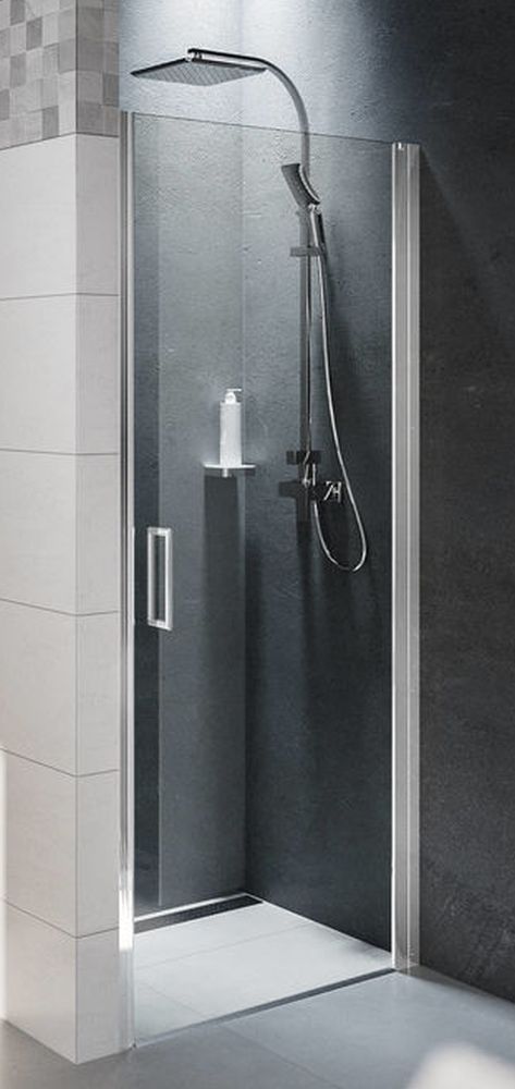 Riho Novik porte de douche 100 cm à ouverture basculante chrome brillant/verre transparent G003003120