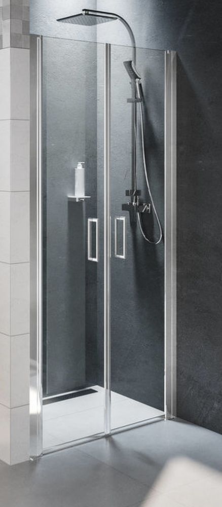 Riho Novik porte de douche 90 cm à ouverture basculante chrome brillant/verre transparent G003004120