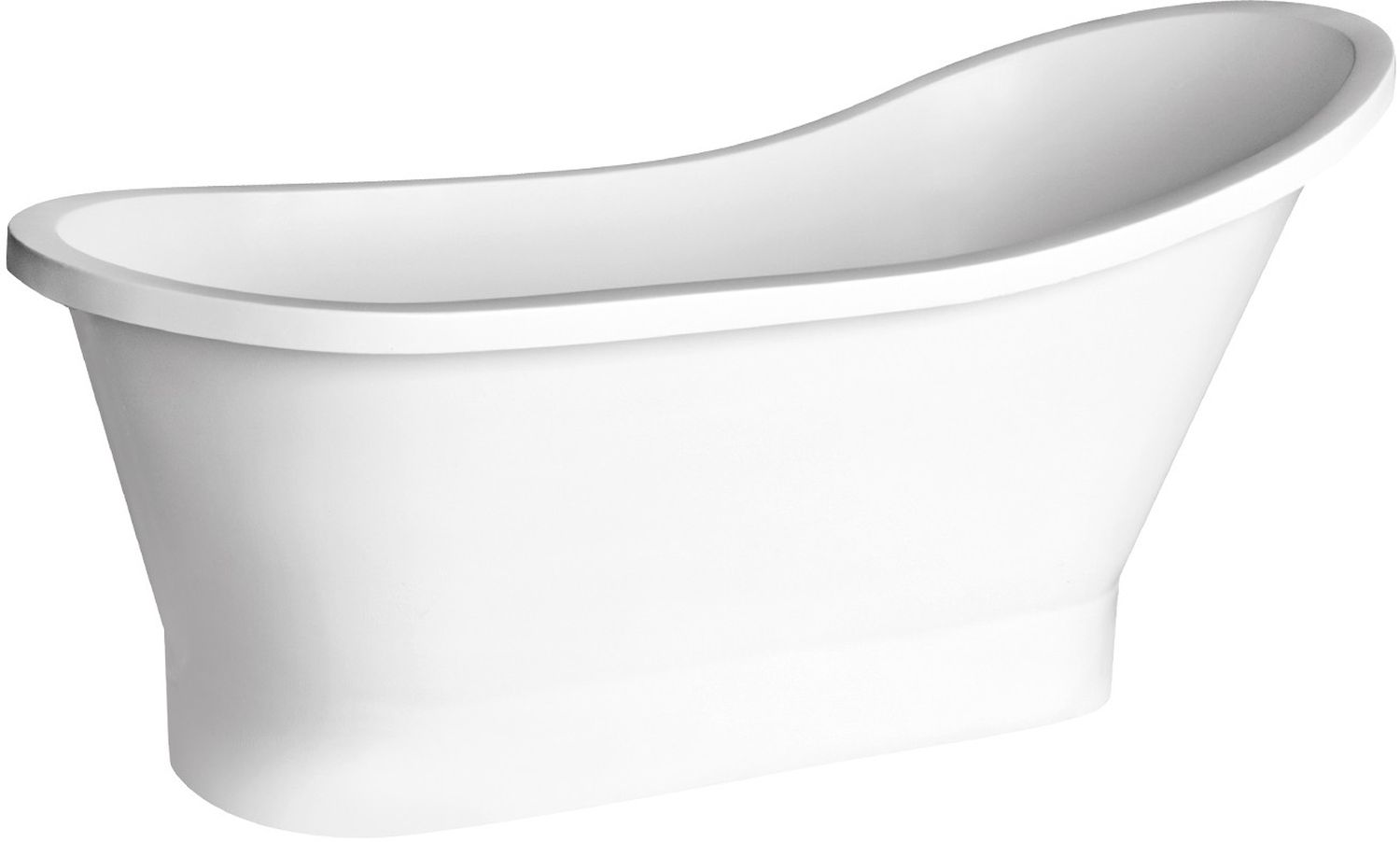 Besco Gloria baignoire autoportante 159x66.5 cm ovale blanc #WMD-160-GLC