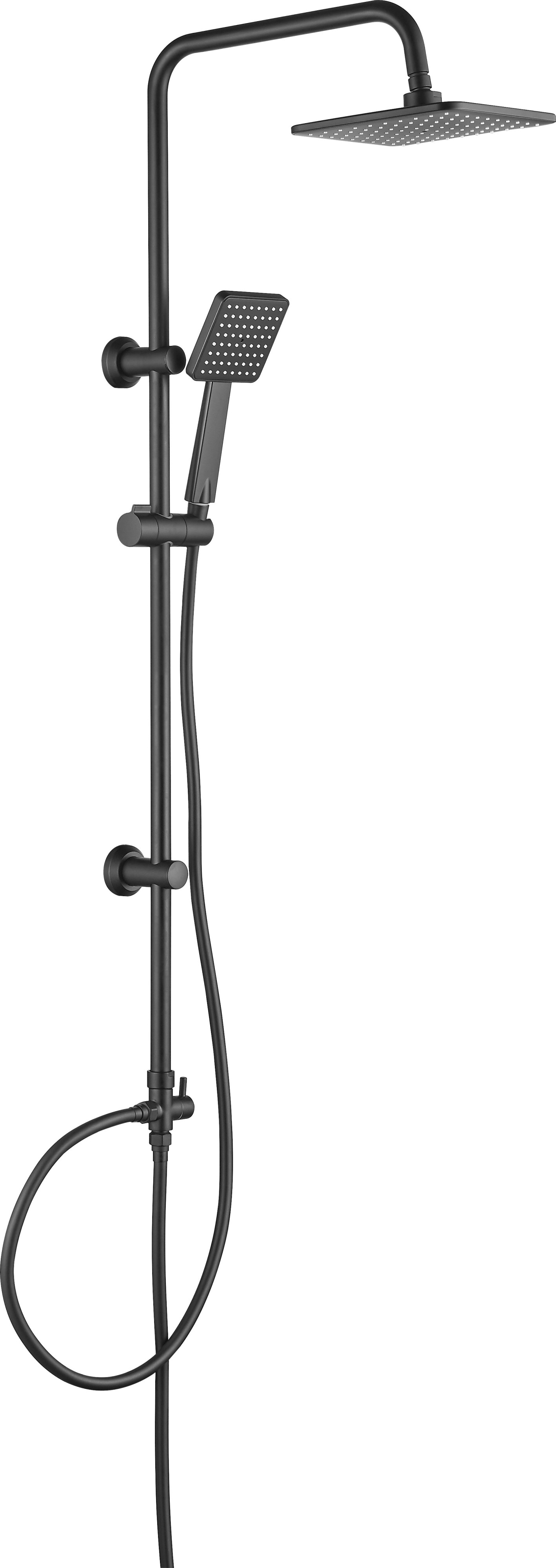 Deante Neo Boro ensemble de douche mural noir NER_N51K