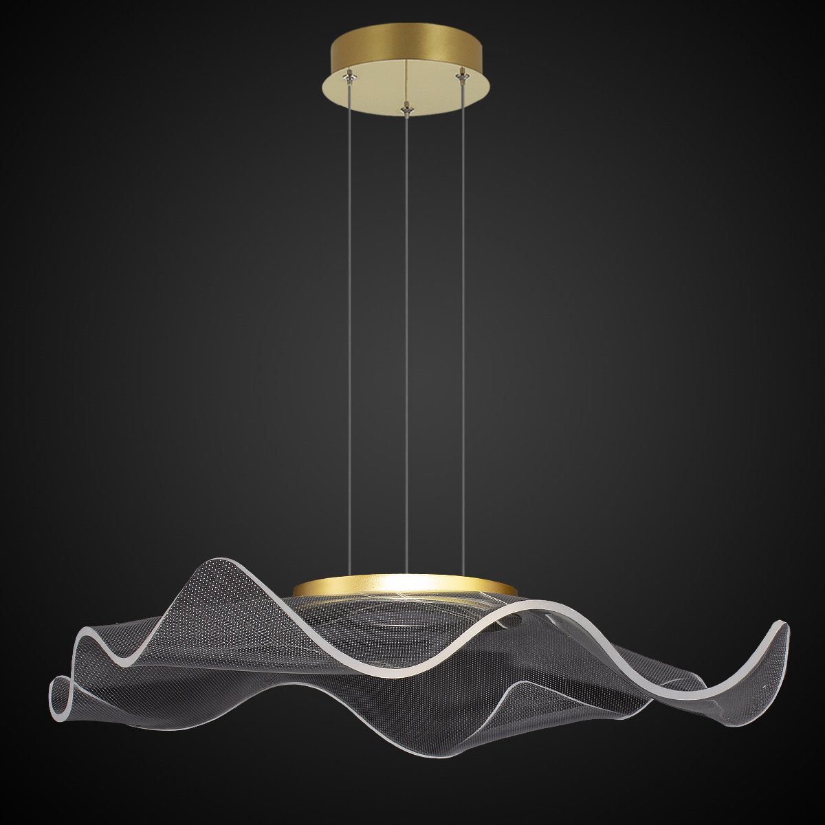Altavola Design Velo lampe suspendue 1x30 W transparent-doré LA101/P2_gold