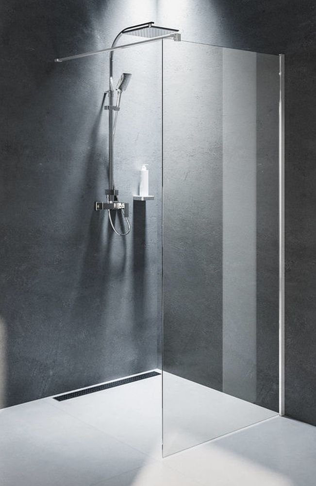 Riho Novik paroi de douche 100 cm chrome brillant/verre transparent G003030120