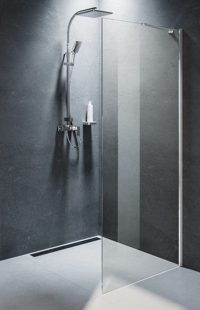 Riho Novik paroi de douche 80 cm chrome brillant/verre transparent G003028120