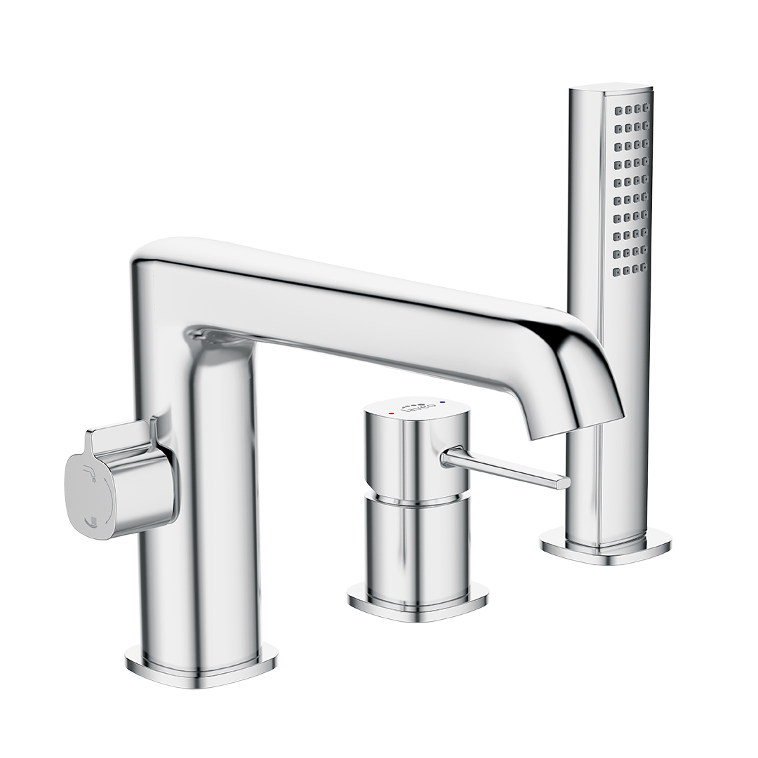 Laveo Pola mitigeur bain-douche pour baignoire chrome BAP013D