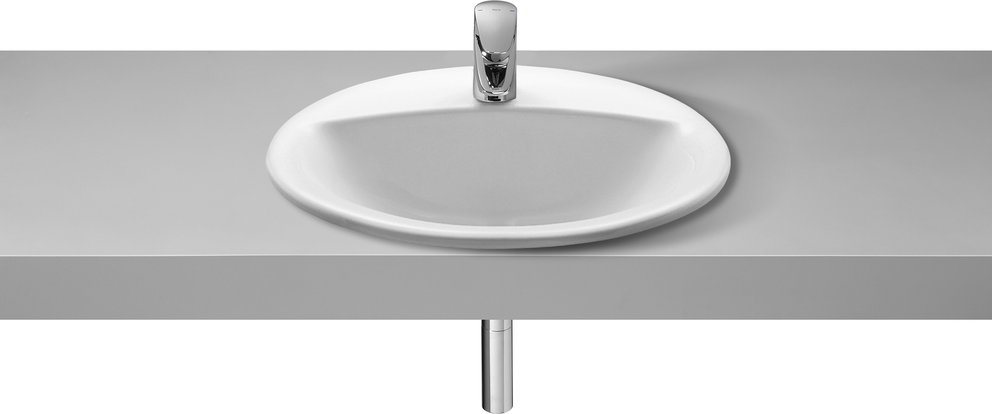 Roca Rodeo lavabo 52x41 cm ovale encastrée blanc A327866000