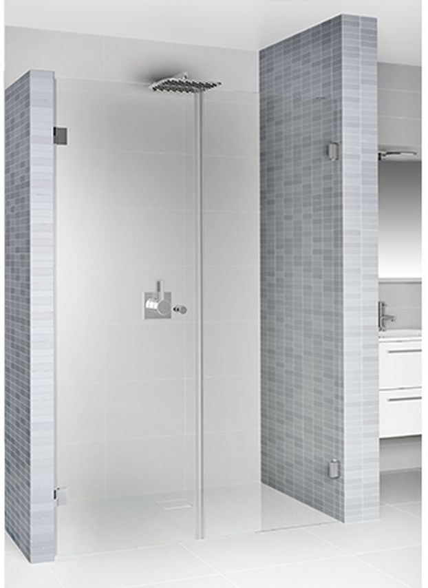 Riho Scandic porte de douche 90 cm à ouverture basculante noir mat/verre transparent G001009121