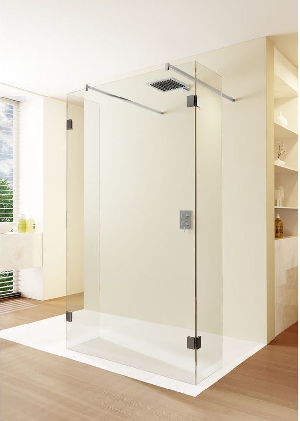 Riho Scandic cabine de douche 140x37 cm noir mat/verre transparent G001051121