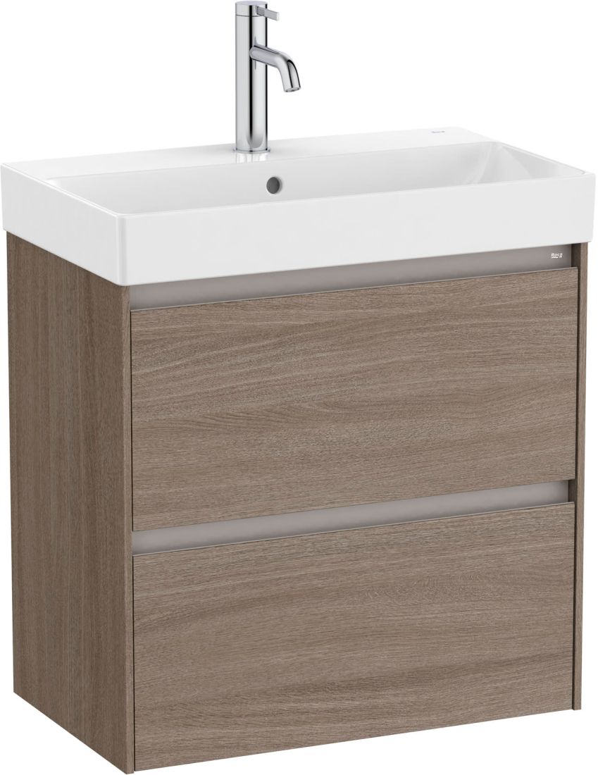 Roca Unik lavabo avec meuble 60 cm marron A851684511