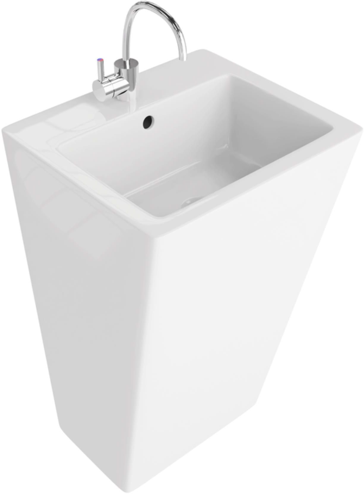 LaVita Quadro lavabo 51x45 cm carrée autoportante blanc brillant 5908211476476