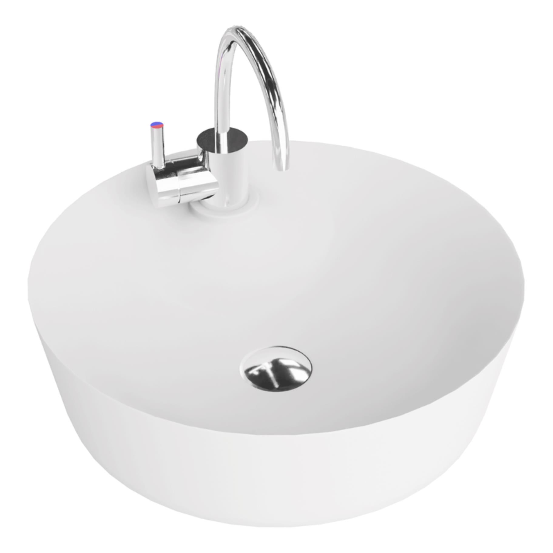 LaVita Caribe lavabo 43.5x43.5 cm ronde à poser blanc 5908211479415