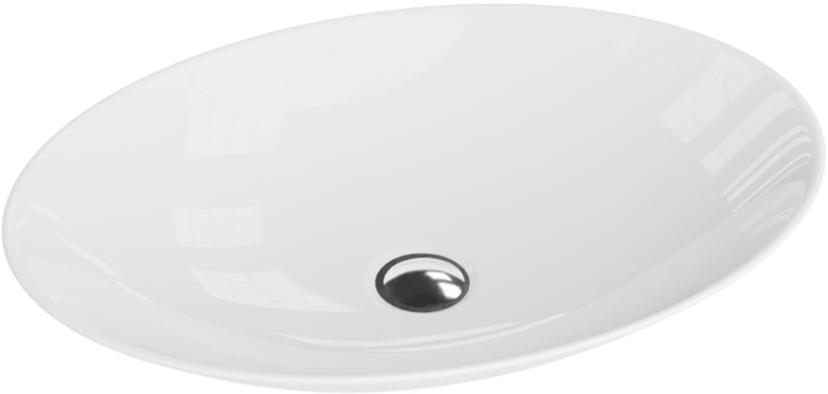 LaVita Cleo lavabo 50x36 cm ovale à poser blanc brillant 5900378310495
