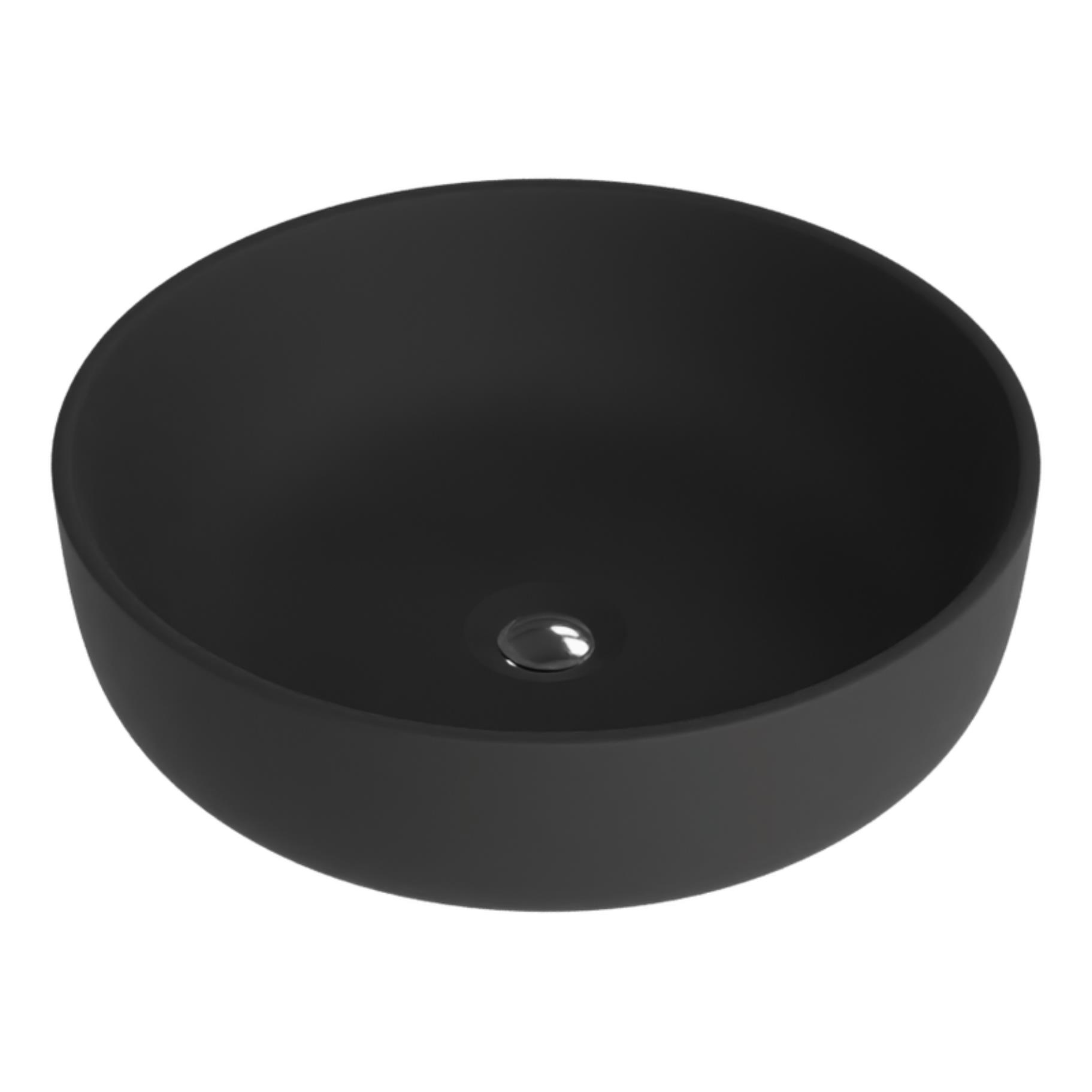 LaVita Cordoba lavabo 41.5x41.5 cm ronde à poser noir 5908211404653