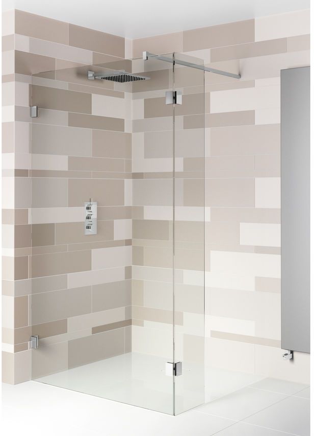 Riho Scandic cabine de douche walk-in 110x30 cm noir mat/verre transparent G001125121
