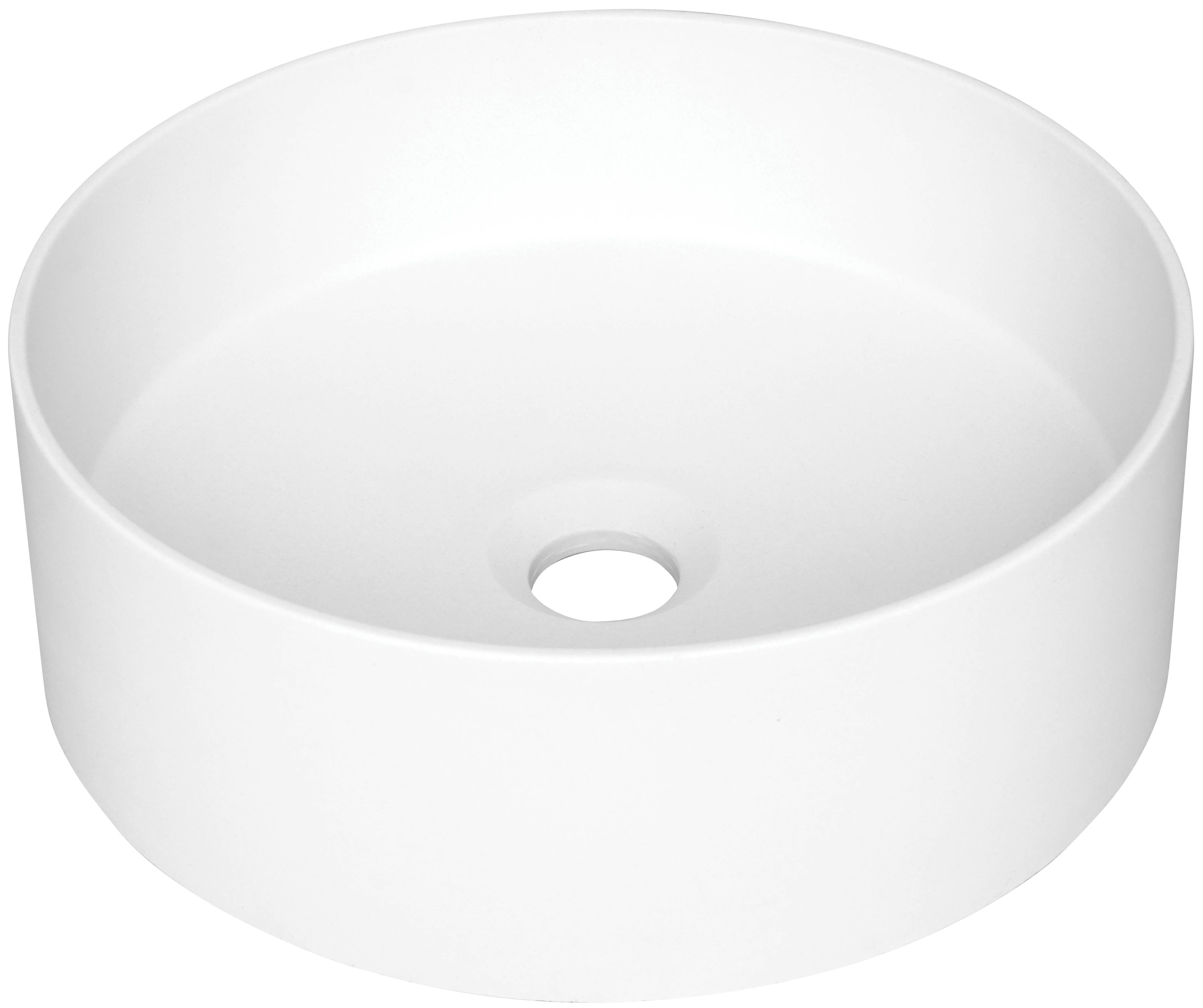Deante Silia lavabo 36x36 cm ronde à poser blanc CQS_AU4S