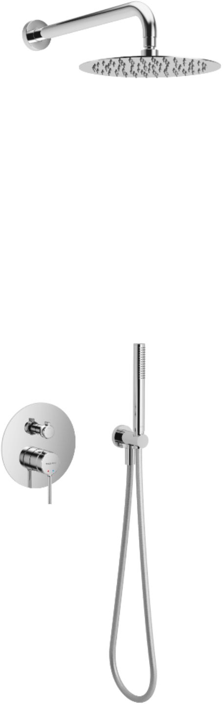 Excellent Pi ensemble de douche encastré oui chrome AREX.SET.1247CR