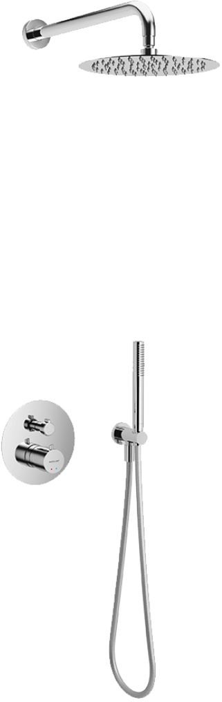 Excellent Pi ensemble de douche encastré avec thermostat oui chrome AREX.SET.1248CR