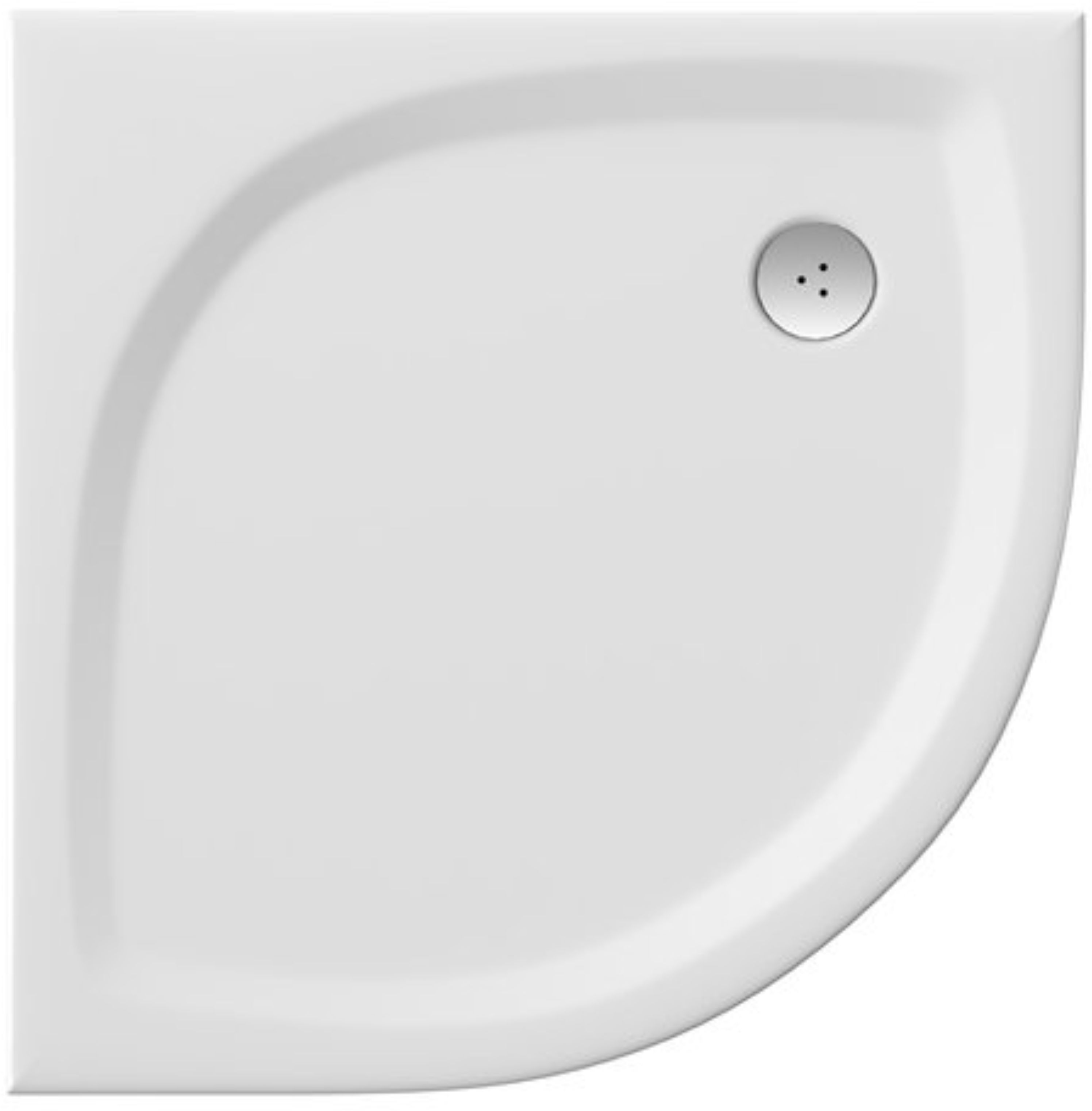 Ravak Galaxy Pro Flat receveur de douche semi-circulaire 80x80 cm blanc XA234411010