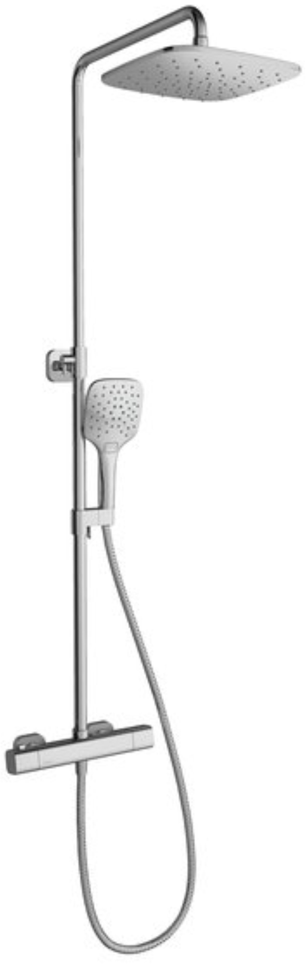 Ravak 10° Free ensemble de douche mural avec thermostat oui chrome X070141