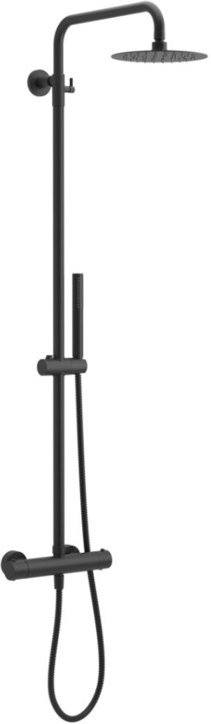 Actima Round Termo ensemble de douche mural avec thermostat oui noir ARAC.SY.107BL