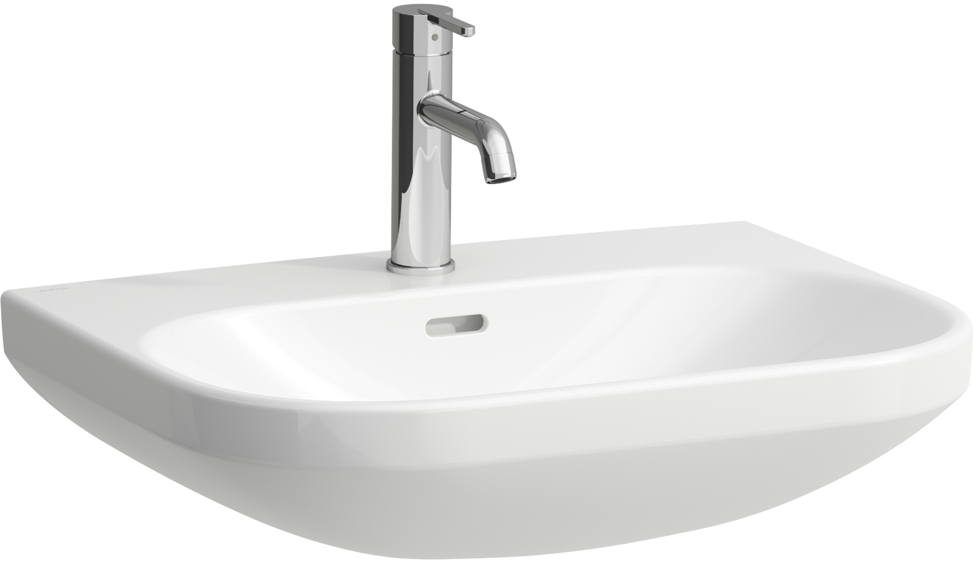 Laufen Lua lavabo 60x46 cm semi-circulaire classique blanc brillant H8110834001041