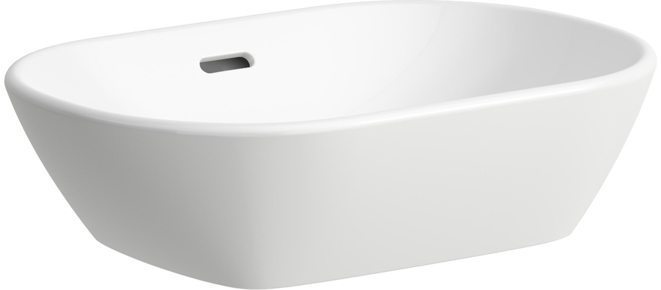 Laufen Lua lavabo 50x35 cm ovale à poser blanc brillant H8120830001121