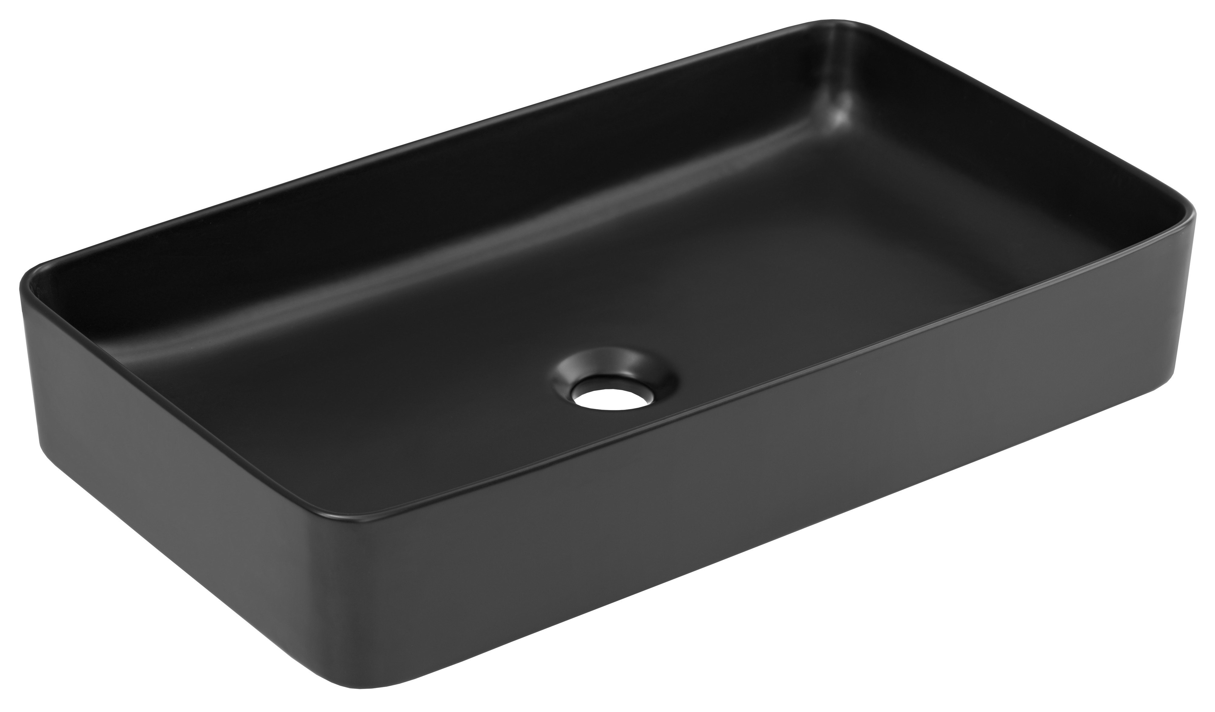 Comad Slim 2 lavabo 61x34 cm rectangulaire à poser noir UM-6275SLIM60BLACKDP