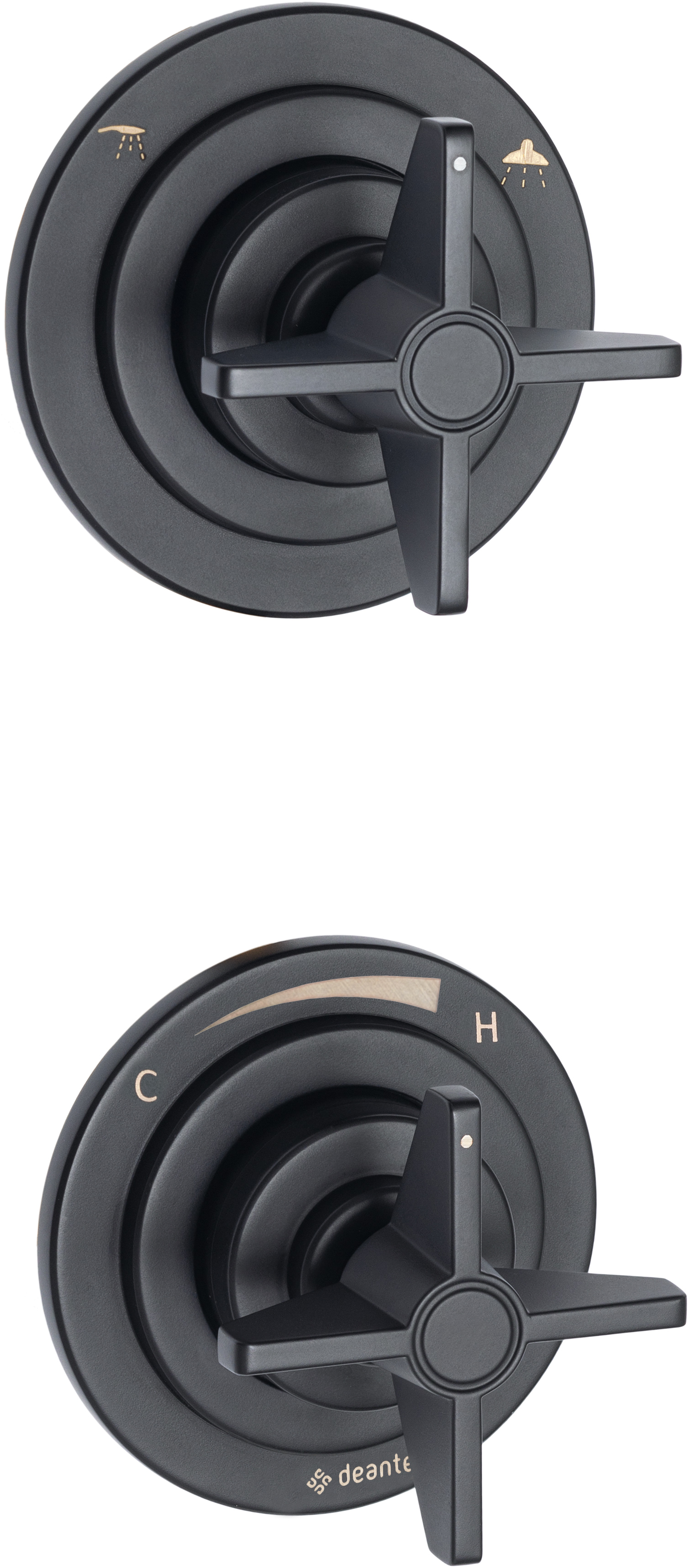 Deante Temisto mitigeur de douche encastrée noir BQTN44P