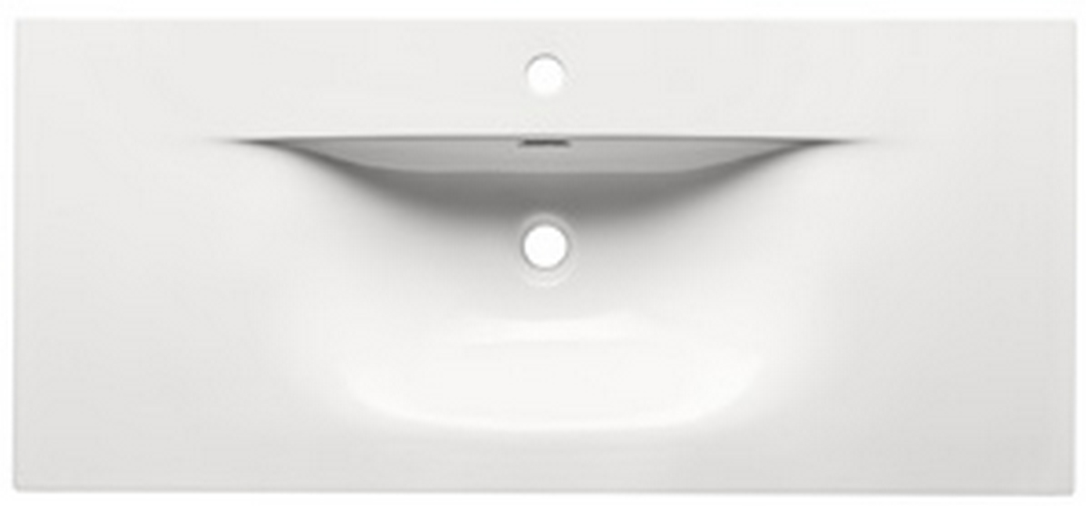 Comad Sky lavabo 121x46 cm rectangulaire de meuble blanc SKY120/DP-8099