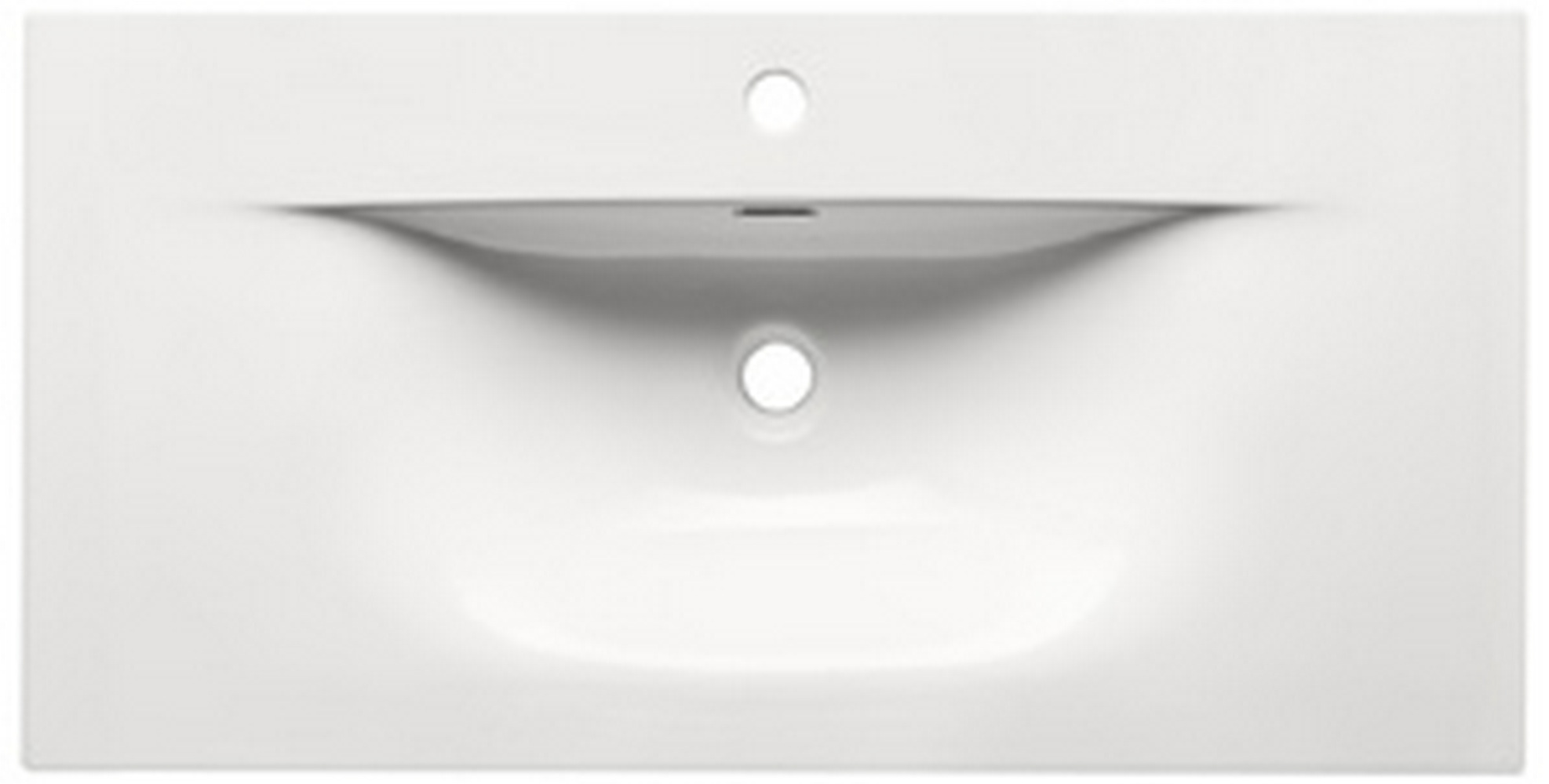 Comad Sky lavabo 91x46 cm rectangulaire encastrée blanc SKY90/DP-8099