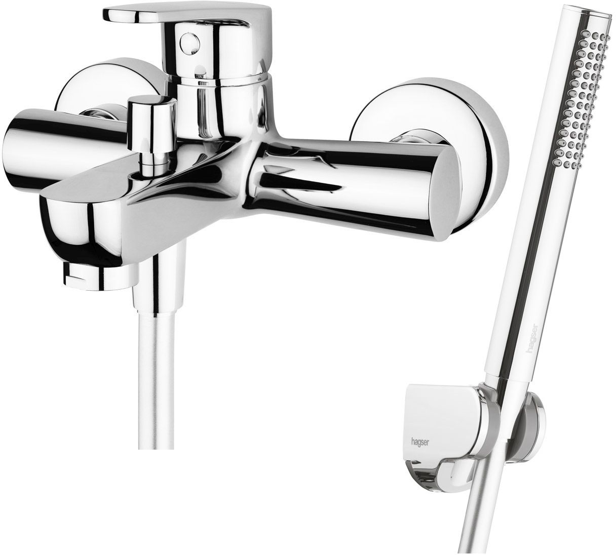 Set mitigeur bain-douche Hagser Della HGR30000034, pommeau de douche Hagser Mia HGR70000037, HGR15000037, HGR90000037