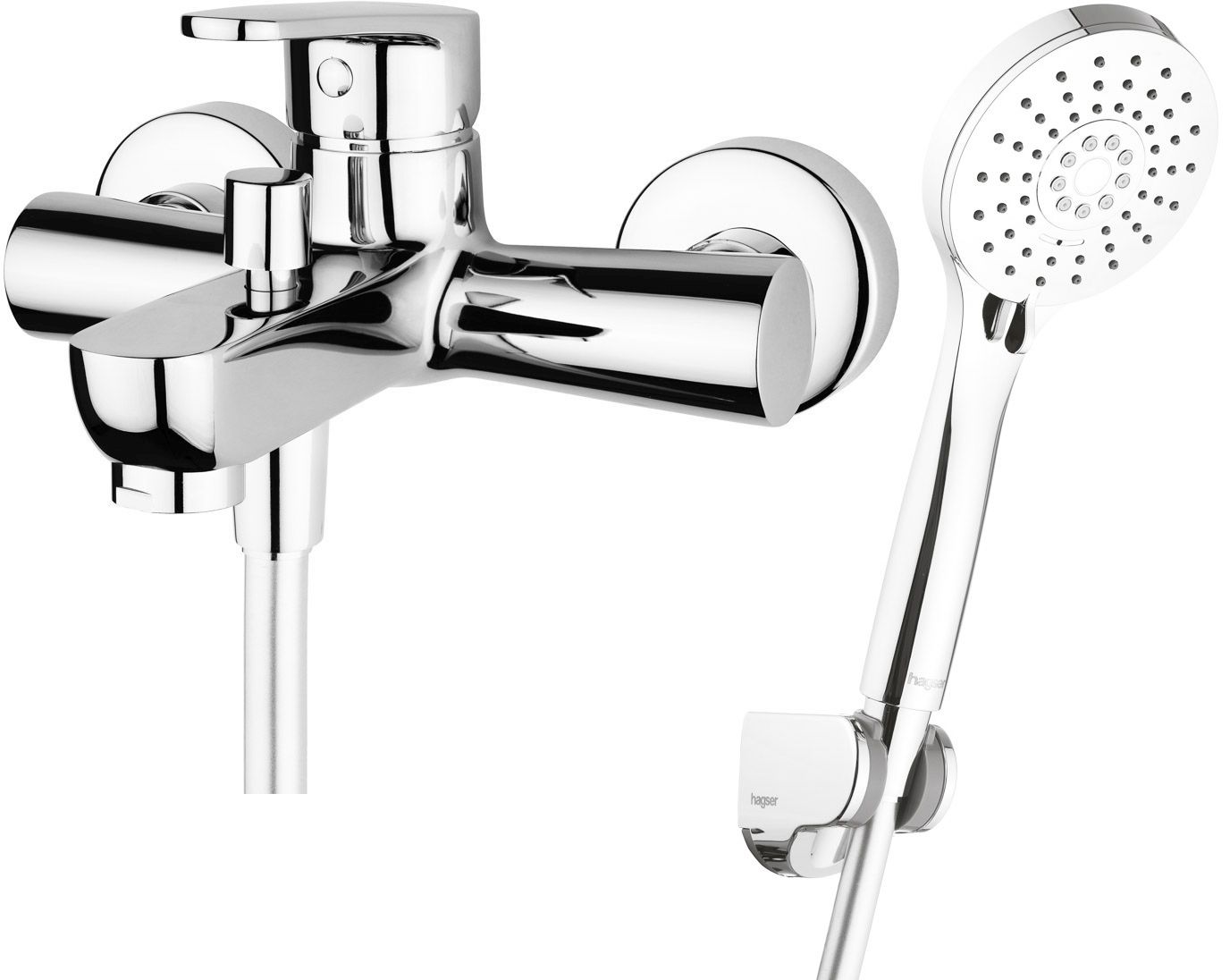 Set mitigeur bain-douche Hagser Della HGR30000034, pommeau de douche Hagser Tina HGR10000037, HGR15000037, HGR90000037