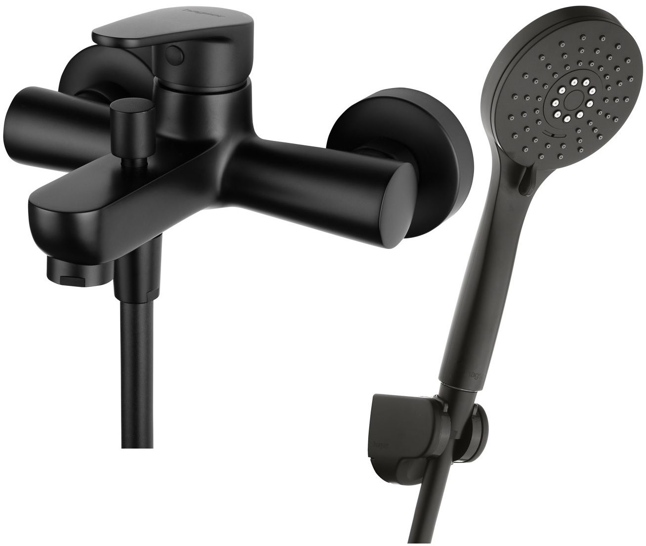 Set mitigeur bain-douche Hagser Della HGR90000034, pommeau de douche Hagser Tina HGR16000037, HGR31000037, HGR25000037