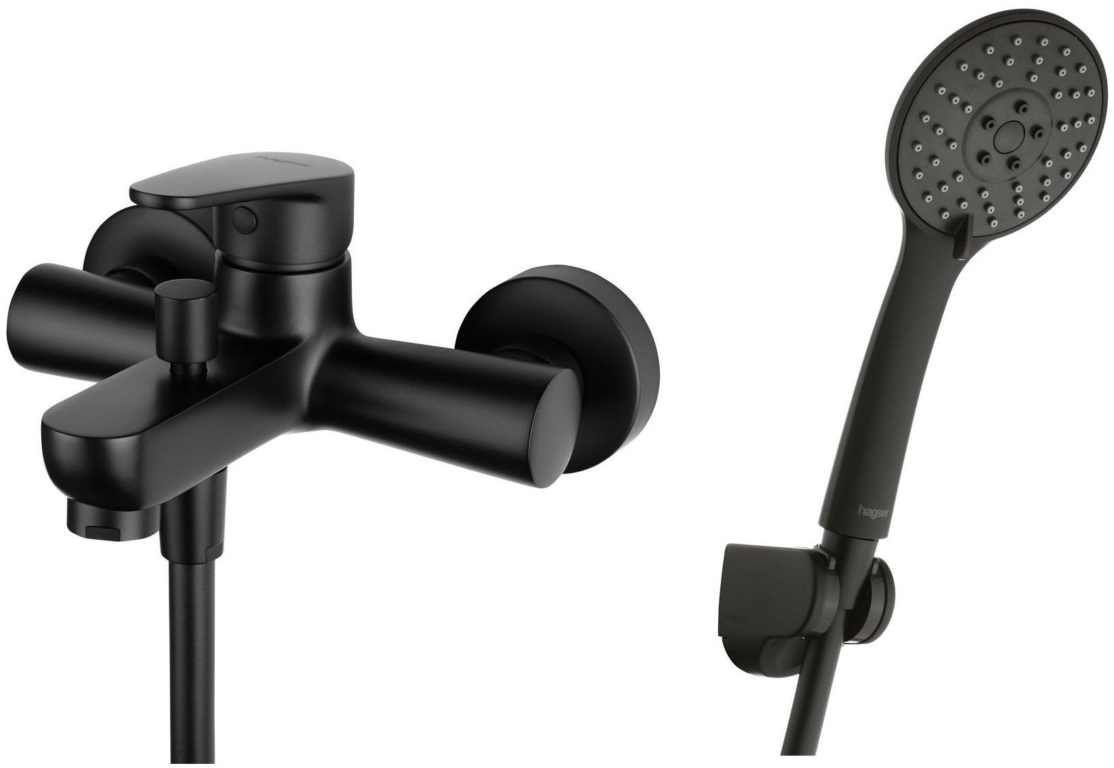 Set mitigeur bain-douche Hagser Della HGR90000034, pommeau de douche Hagser Lara HGR17000037, HGR31000037, HGR25000037