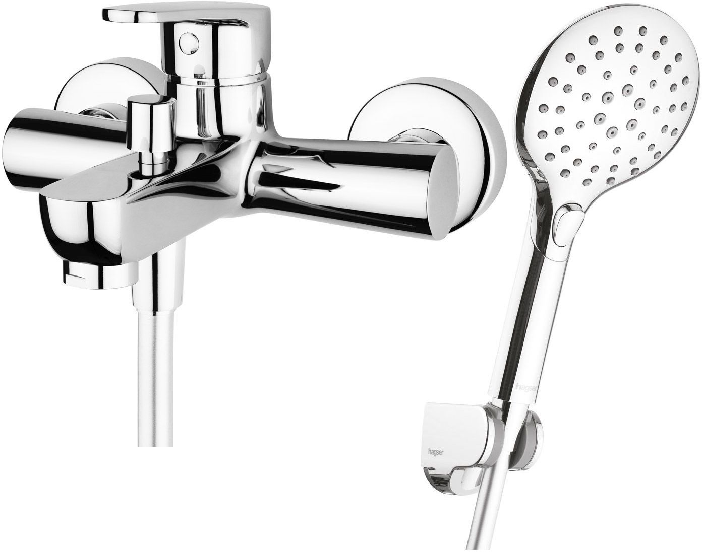 Set mitigeur bain-douche Hagser Della HGR30000034, pommeau de douche Hagser Andrea HGR40000037, HGR15000037, HGR90000037