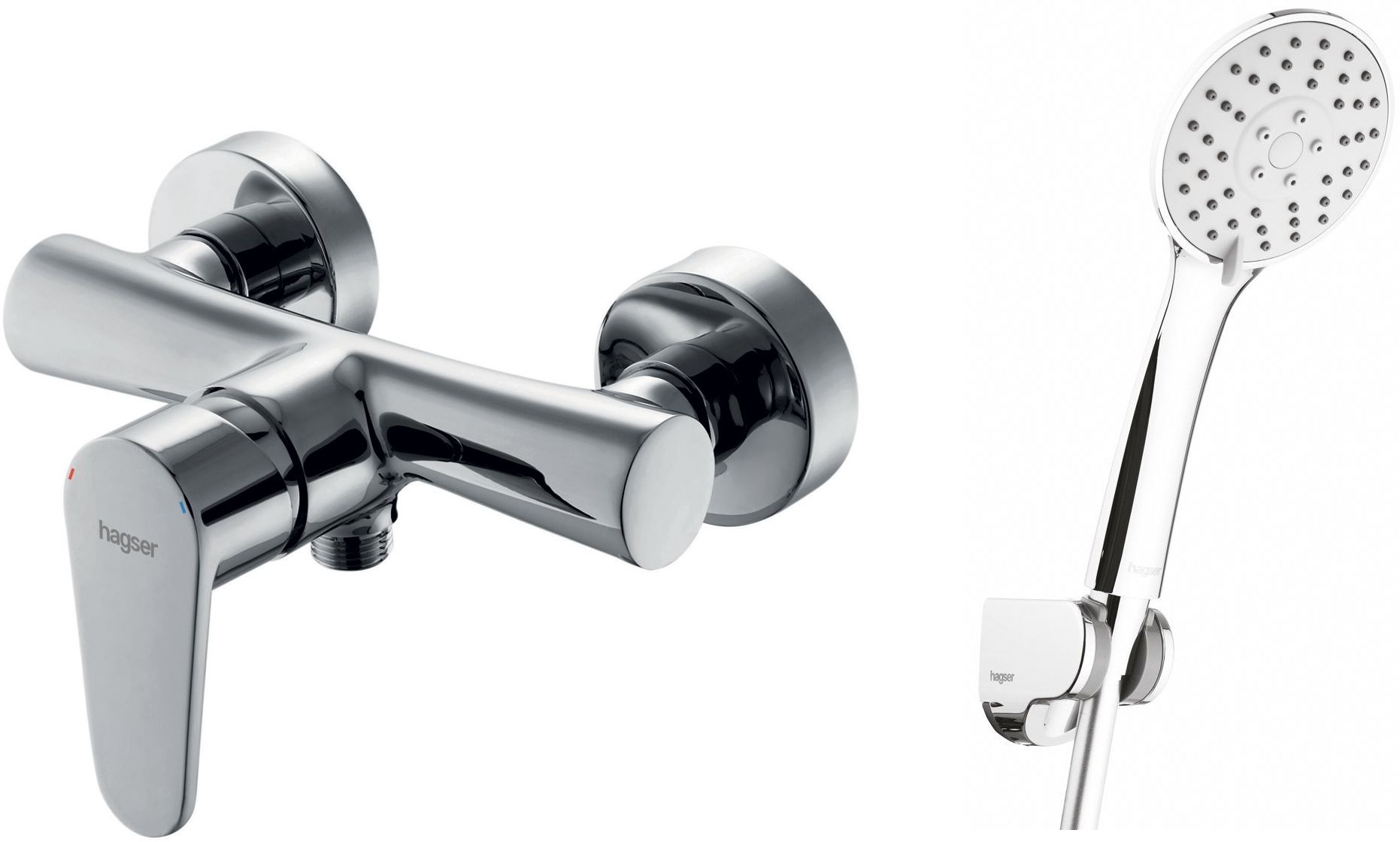 Set mitigeur de douche Hagser Della HGR20000033, pommeau de douche Hagser Lara HGR20000037, HGR15000037, HGR90000037